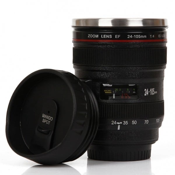 camera lens mug, photographers gift, gift ideas